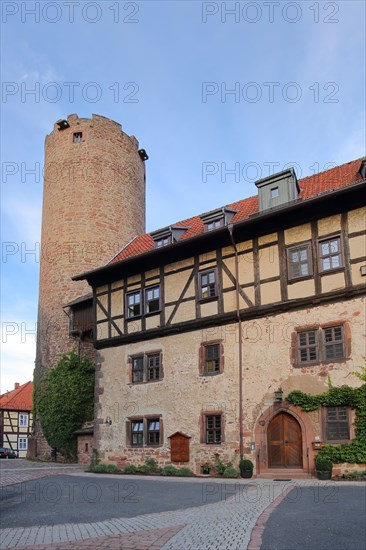 Historic back tower built in 1587 in Schlitz