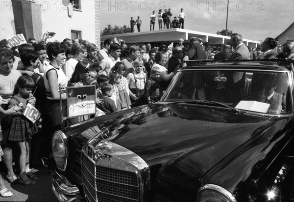 Federal Chancellor Kurt-Georg Kiesinger in 1969 opening the campaign for the 1969 federal election in his constituency of Loerrach