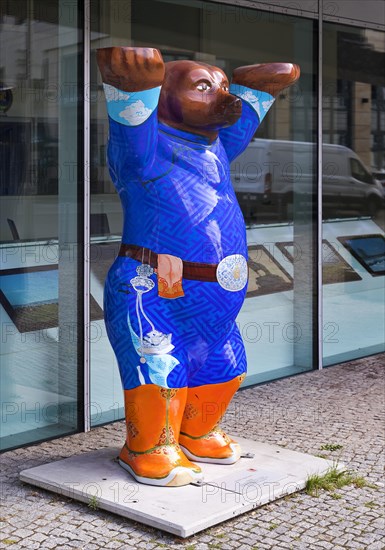 Painted Berlin Bear in front of the Embassy of Mongolia