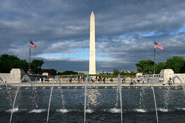 World War II Memorial and Washington Monument on the National Mall