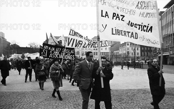 Spanish guest workers and German students demonstrated in Bonn in 1970 against the oppression of the Franco dictatorship