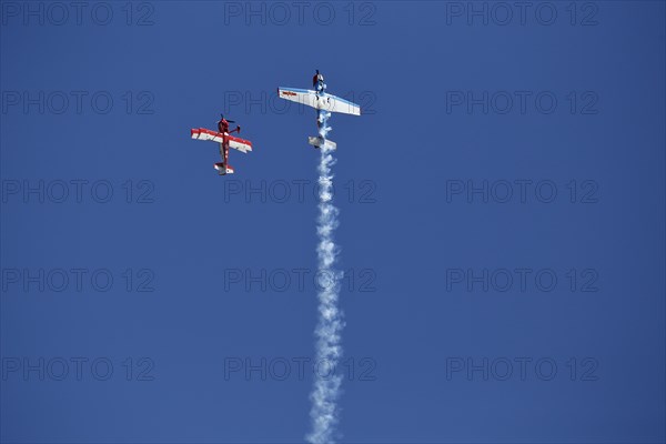 North American T-6 Texan and Biplane