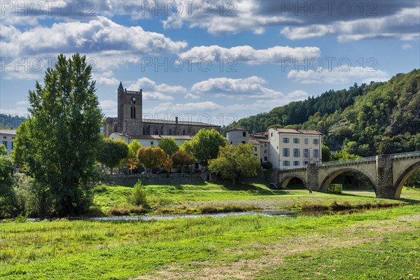 Lavoute Chilhac labelled Les Plus Beaux Villages de France. Priory Sainte-Croix