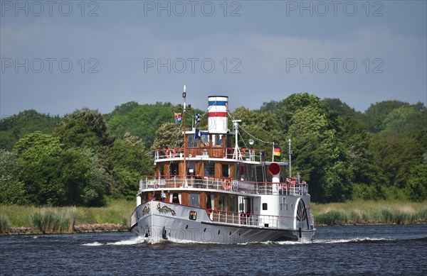 Steamer Freya sails through the Kiel Canal