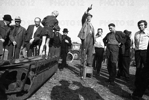 The auction of a bankrupt farm on 22. 09. 1971 in Greven in Muensterland