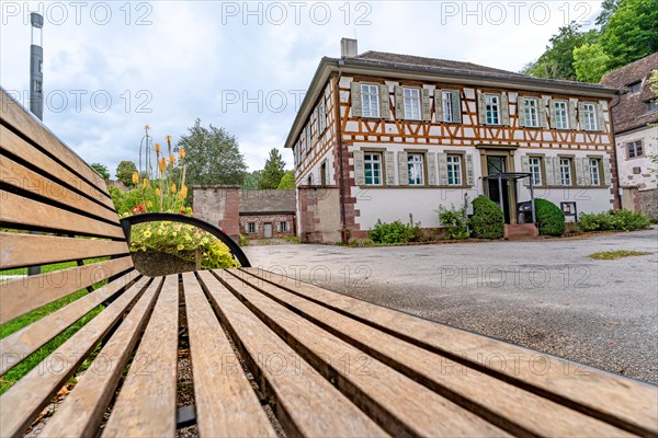 Park bench at the monastery