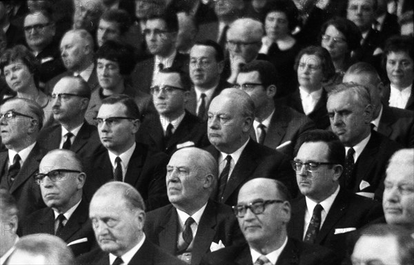 Franz Josef Strauss at a conference with Bundeswehr military personnel in the Ruhr area