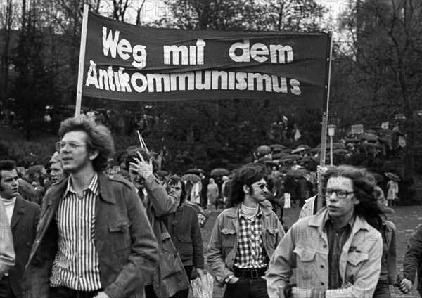 The traditional May Day demonstration of the German Trade Union Confederation