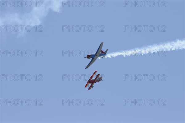 Yak and Biplane demonstration flight