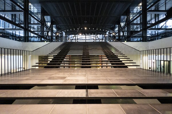 Main staircase by Dominique Perrault inside the European Court of Justice