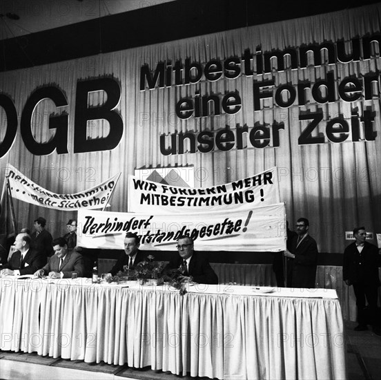 Trade union activities in the years 1965 to 1971 on the subject of co-determination and Montanmitbestimmung in the Ruhr area