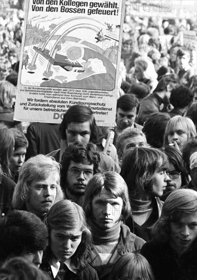 A demonstration initiated by the German Federation of Trade Unions