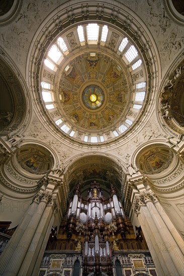 View of the dome and Sauer organ