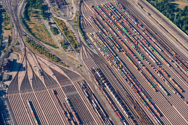 Aerial view of the Maschen marshalling yard