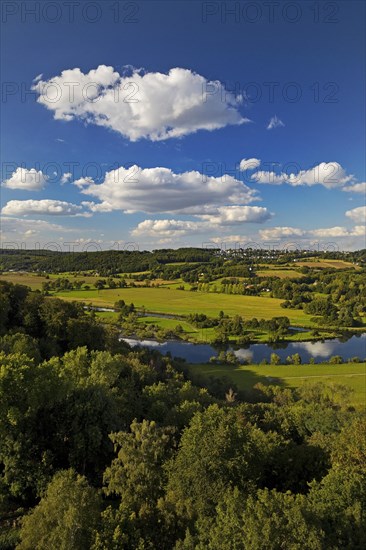 The Ruhr Valley with the Ruhr seen from Blankenstein Castle