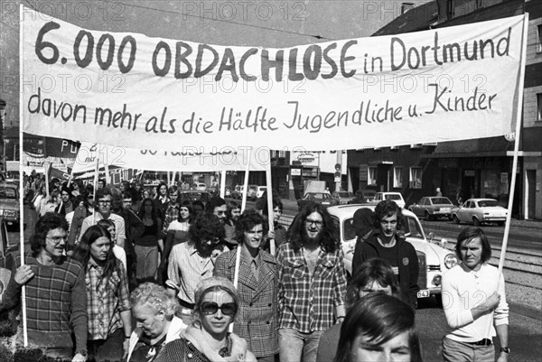 The Peace March '73 of the peace movement on 15. 9. 1973 in Dortmund had