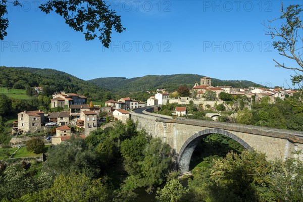 Village of Vieille Brioude. Haute-Loire department. Auvergne-Rhone-Alpes