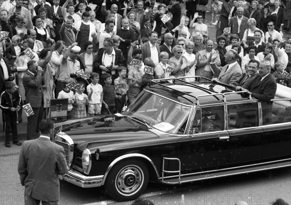 Federal Chancellor Kurt-Georg Kiesinger in 1969 opening the campaign for the 1969 federal election in his constituency of Loerrach