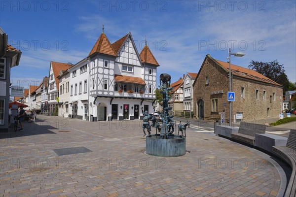 Fountain at the pedestrian zone in the old town