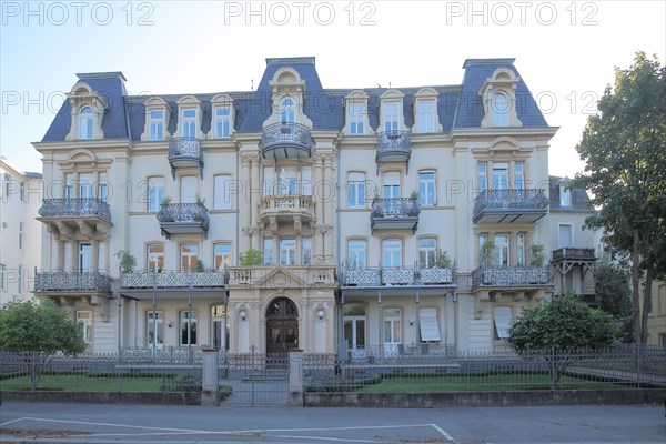 White villa in Art Nouveau style in Bad Nauheim