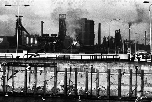 The Hoogovens steelworks in Ijmuiden