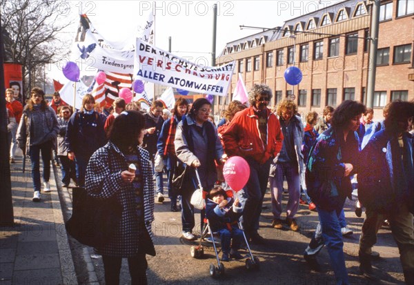 Ruhr area. Easter March Ruhr on 2. 4. 1988 Essen