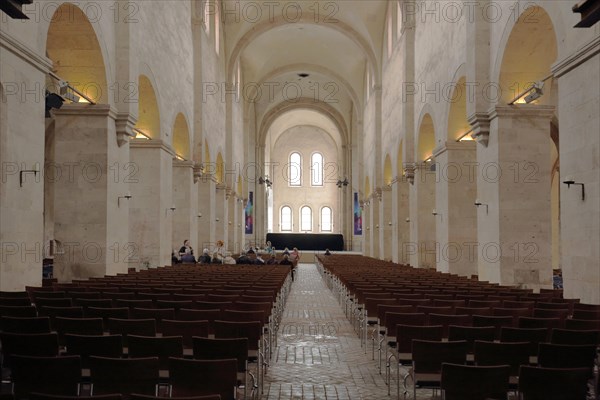 Interior view of the basilica of the UNESCO Eberbach Monastery