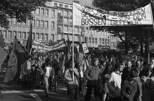 A demonstration initiated by the German Federation of Trade Unions