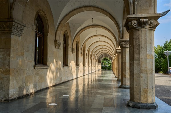 Arcades in front of the palatial Joseph Stalin Museum