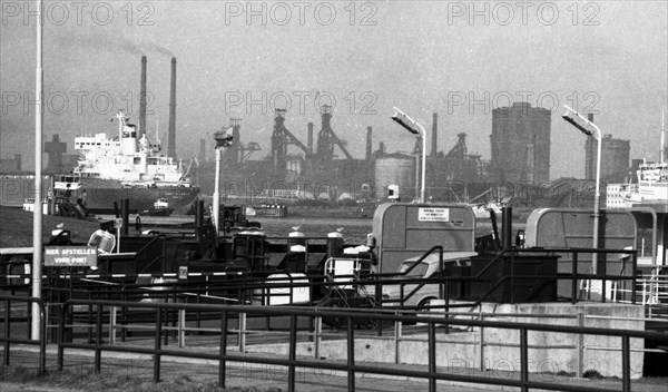 The Hoogovens steelworks in Ijmuiden