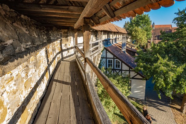 Covered battlements on the town wall