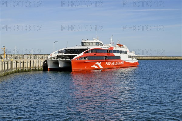 Catamaran Halunder Jet in the harbour of Helgoland Island
