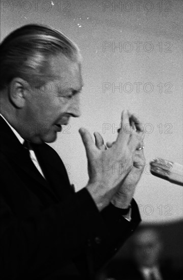 Federal Chancellor Kurt-Georg Kiesinger in 1969 opening the campaign for the 1969 federal election in his constituency of Loerrach