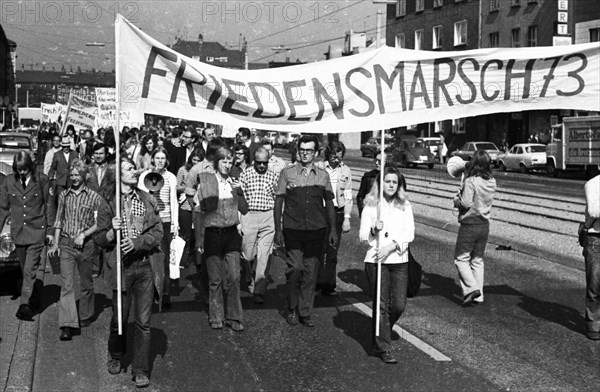 The Peace March '73 of the peace movement on 15. 9. 1973 in Dortmund had