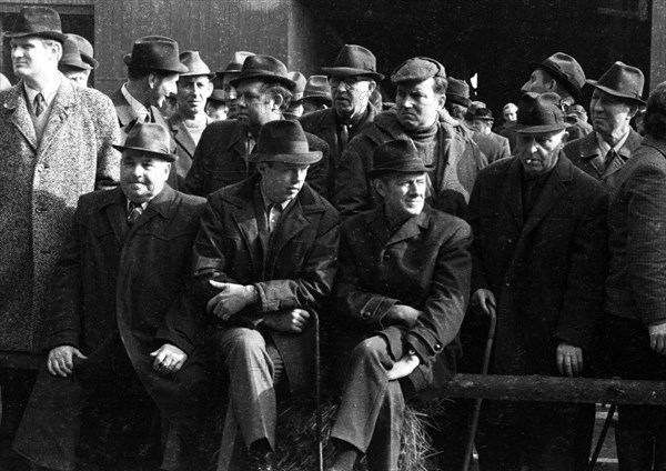 The auction of a farm on 2. 3. 1972 in the Muensterland in Ascheberg with all inventory and livestock