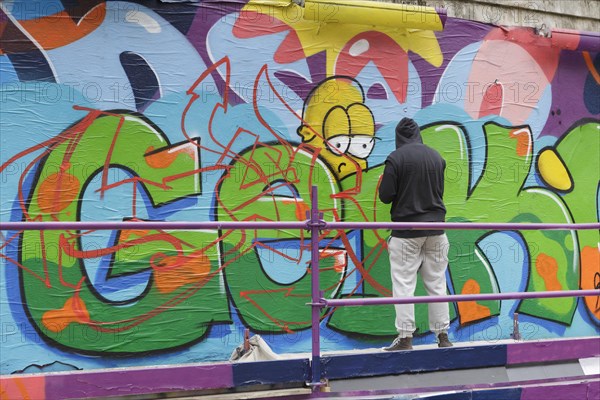 A graffiti artist