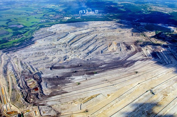 Aerial view of the Turow opencast mine