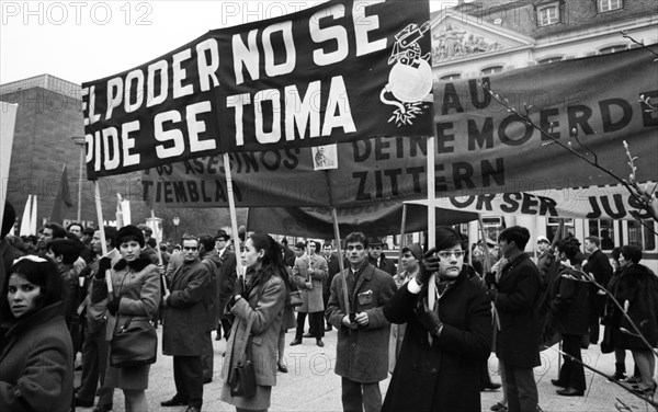 Spanish guest workers and German students demonstrated in Bonn in 1970 against the oppression of the Franco dictatorship