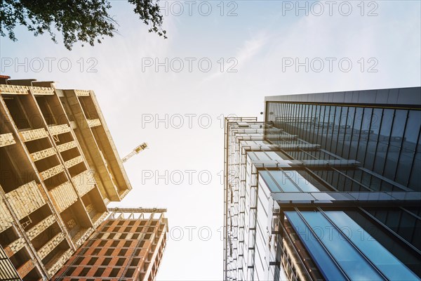 Bright shot new buildings neighborhood