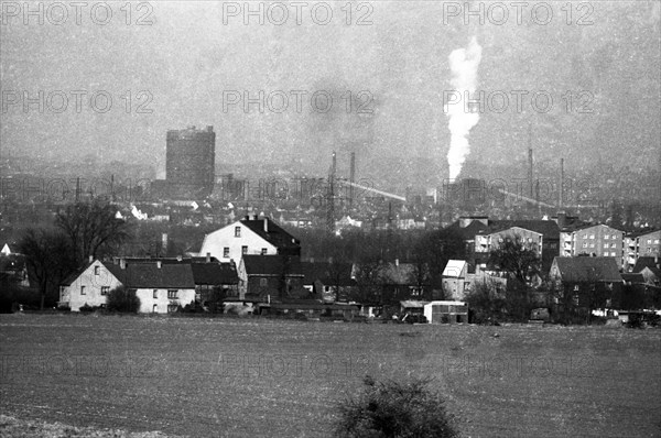 The Dortmund district of Eving with the Hansa colliery affected by the closure on 13. 3. 1972 in Dortmund