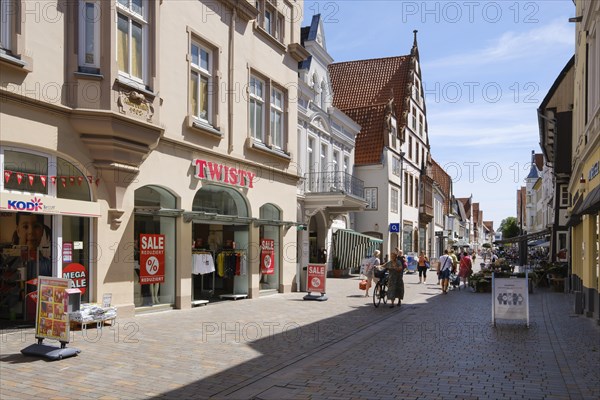 Lively pedestrian zone in the old town