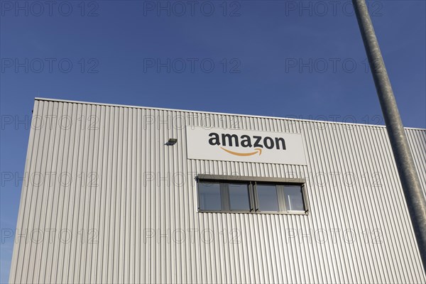 Logo Amazon at Logistics Distribution Centre DNW3 Duesseldorf