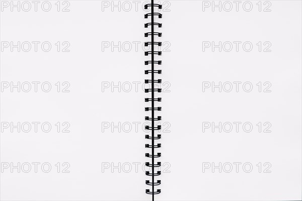 Blank open notebook