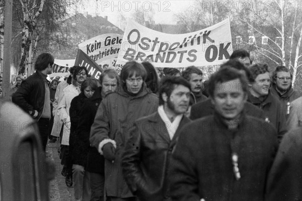 The NPD's right-wing radical action Resistance was a nationwide response to Willy Brandt's 1970 policy of understanding with the East