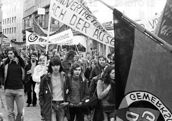 A demonstration initiated by the German Federation of Trade Unions