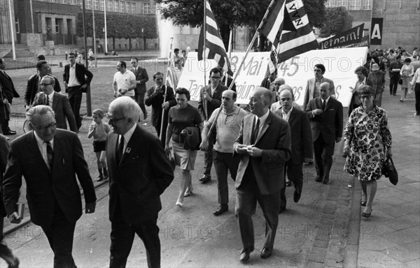 The left and the peace movement celebrated 8 May 1966 in Duesseldorf with a demonstration as Liberation Day