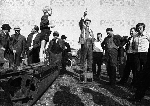 The auction of a bankrupt farm on 22. 09. 1971 in Greven in Muensterland