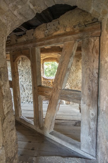 Covered battlements on the town wall