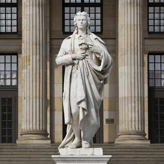 Schiller Monument by Reinhold Begas on Gendarmenmarkt in front of the concert hall