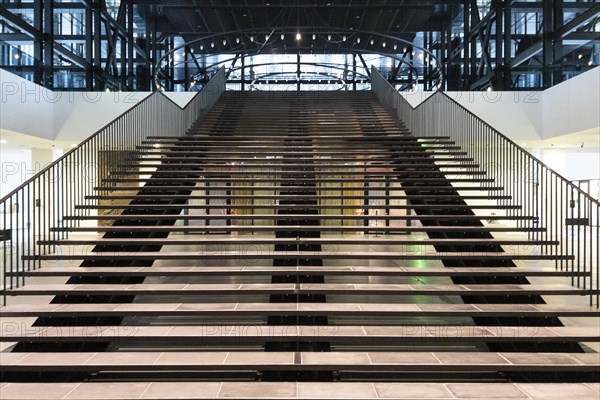 Main staircase by Dominique Perrault inside the European Court of Justice